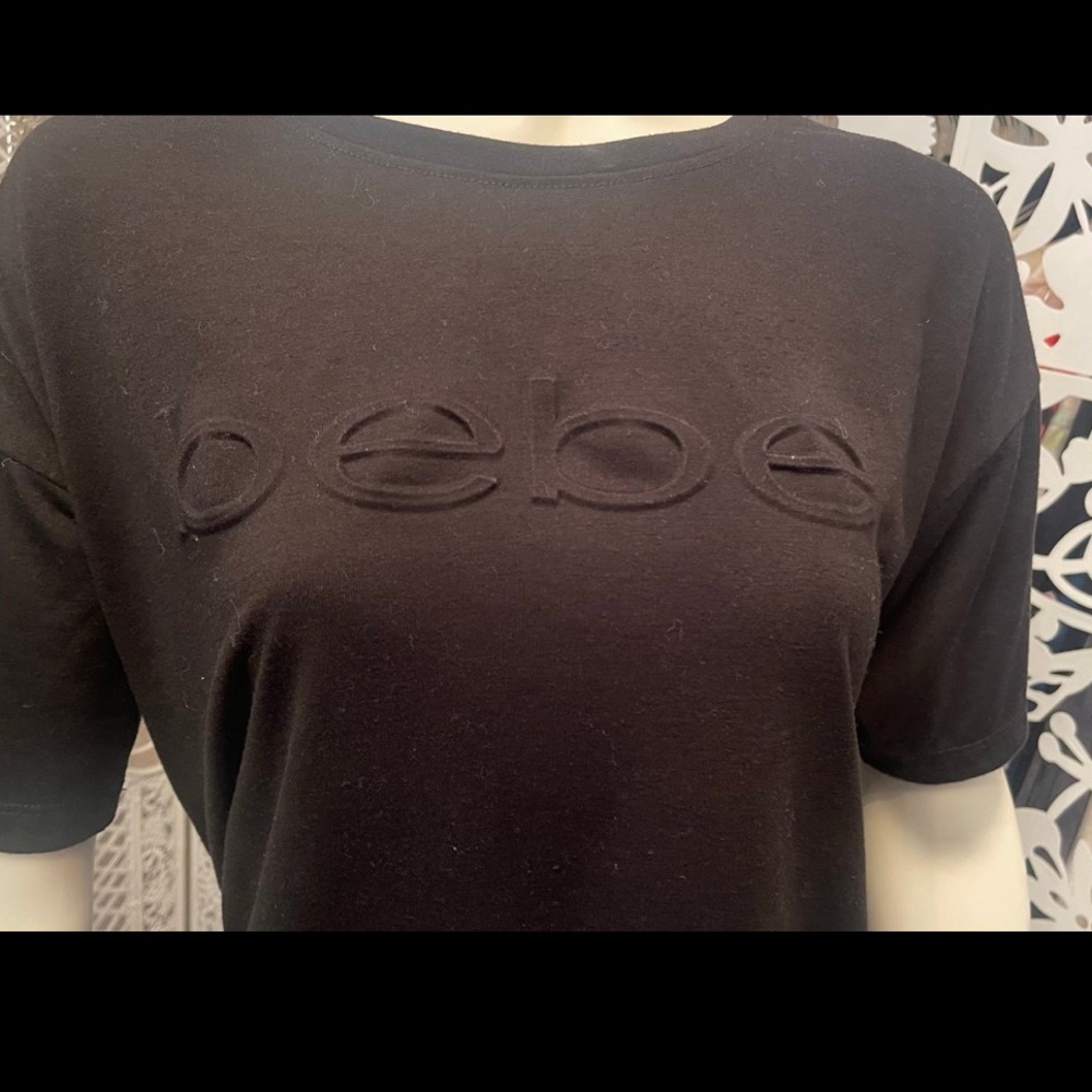 Short sleeve black bebe t-shirt